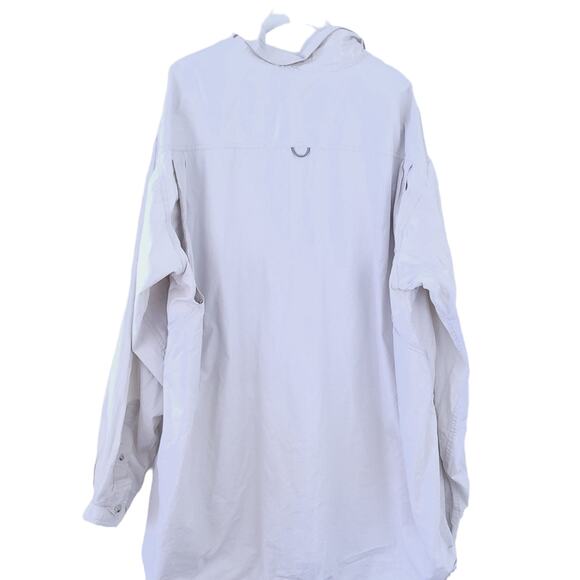 Columbia Button Down Shirt 3XT Tall Beige Collared Outdoor Hiking Gorpcore Vente - Picture 2 of 5